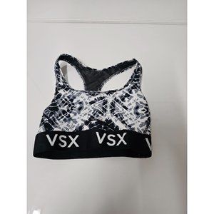 VSX Victoria Secret Sport THE PLAYER Black & White Racerback Sports BraSize XS